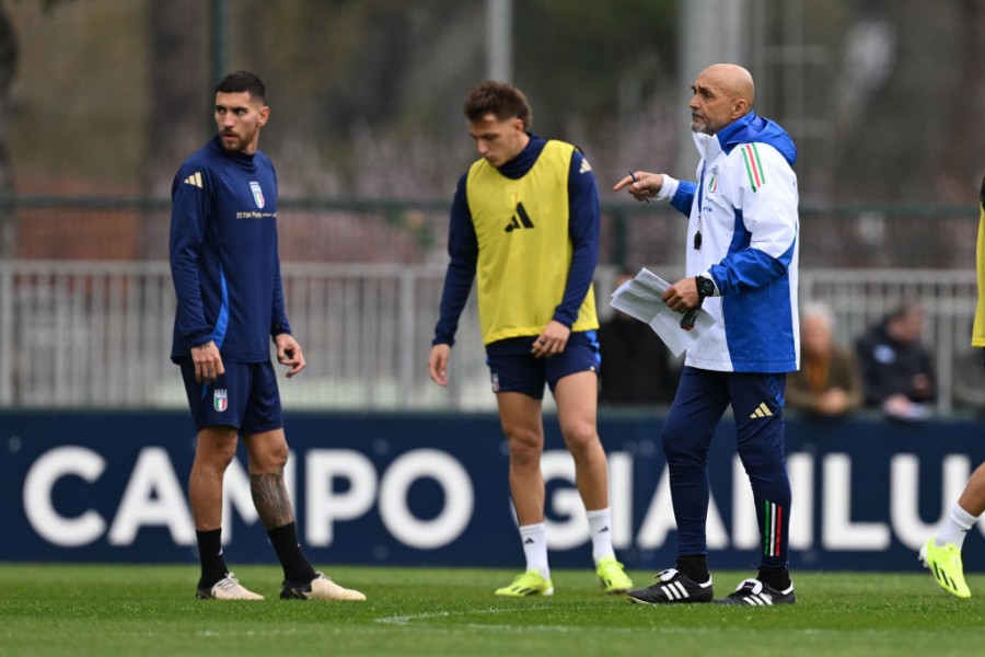 Luciano Spalletti insieme a Lorenzo Pellegrini