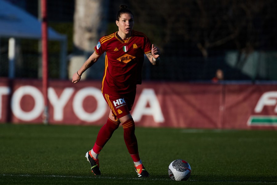 Linari durante una partita della Roma Femminile 