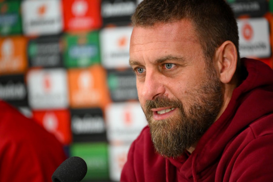 Daniele De Rossi in conferenza stampa a San Siro