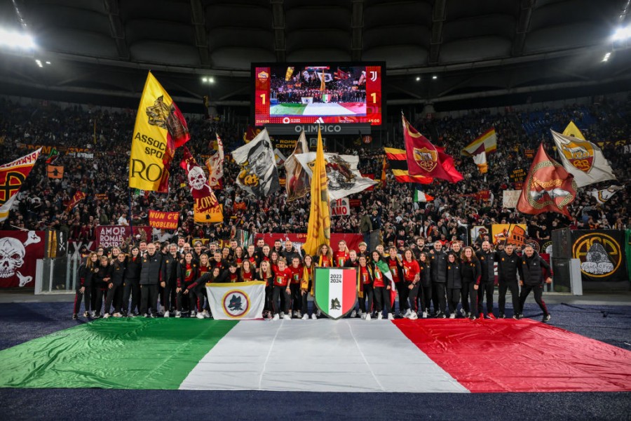 Roma Femminile festeggiamenti Olimpico