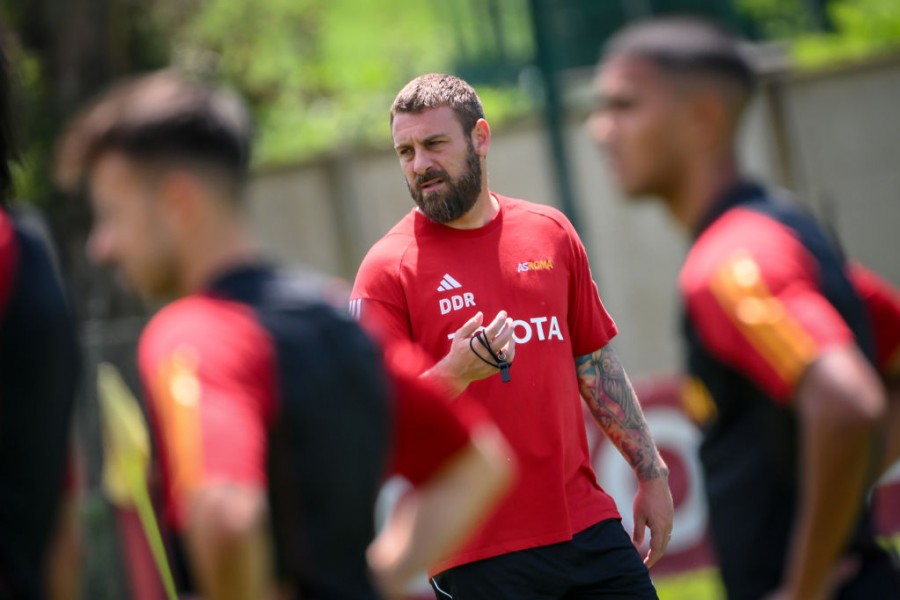 De Rossi durante l'allenamento di ieri