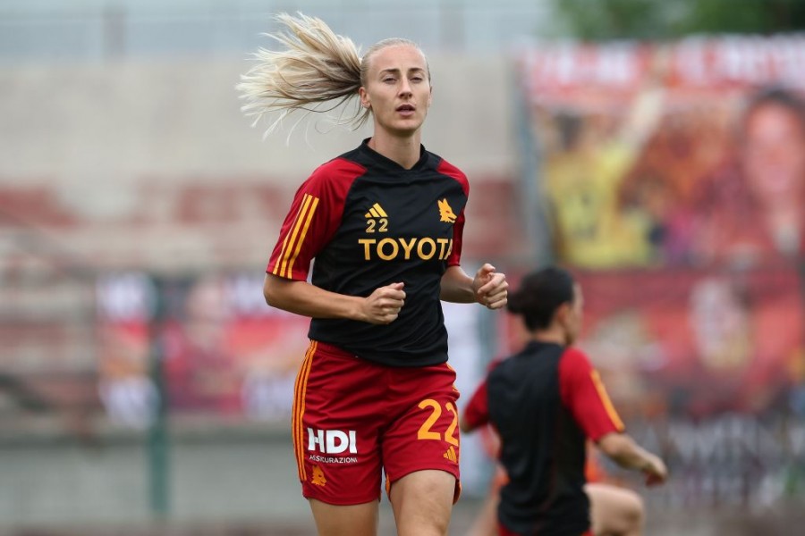 Sonstevold prima di una gara della Roma