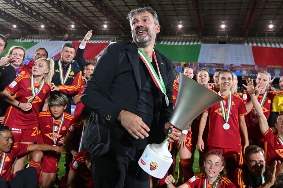 Spugna e la Roma con la Coppa Italia