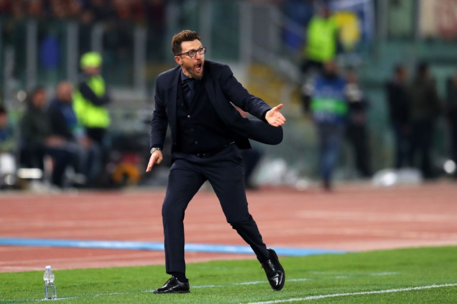 Di Francesco durante Roma-Barcellona