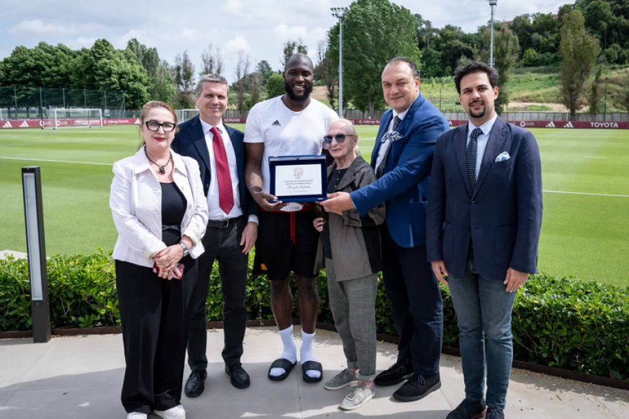 Lukaku al termine di Roma-Genoa