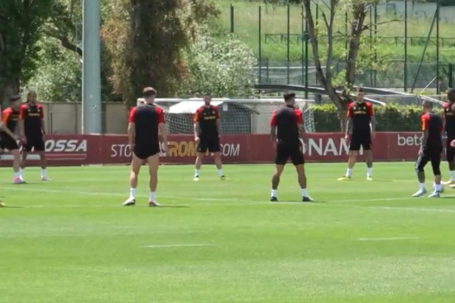 L'allenamento della Roma