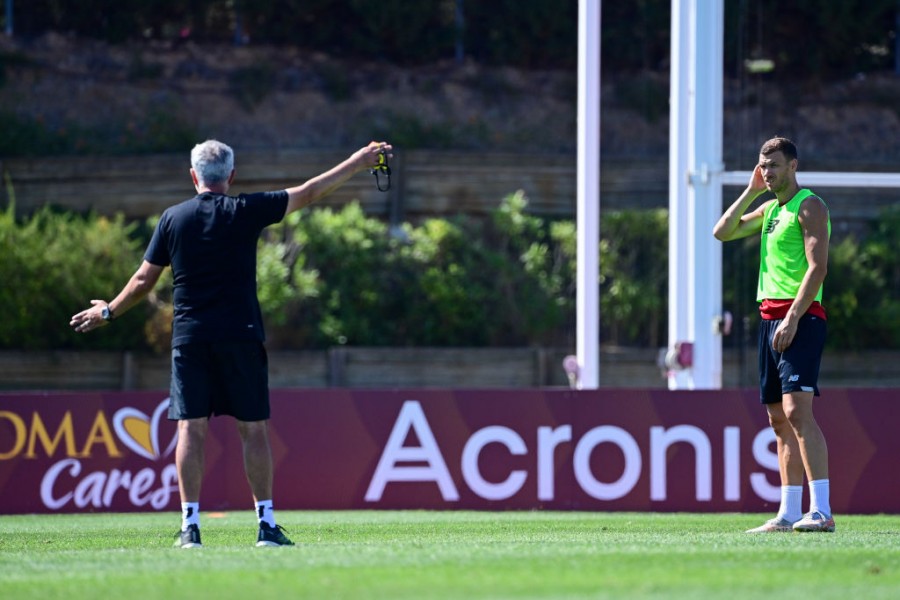Mourinho e Dzeko alla Roma