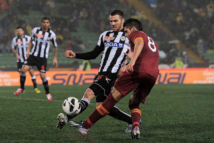 Hertaux durante una partita contro la Roma