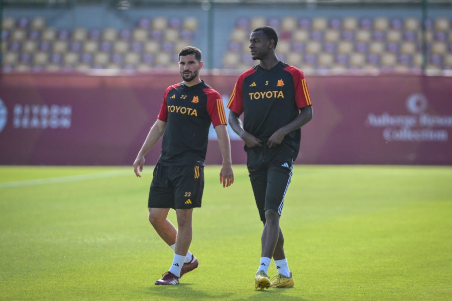 Aouar e Ndicka a Trigoria