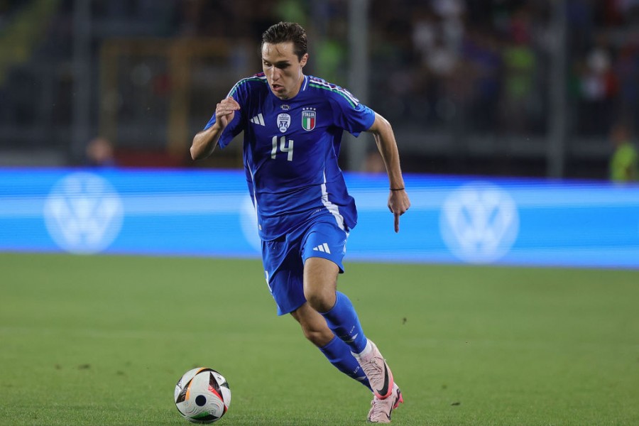 Chiesa con la maglia della Nazionale italiana