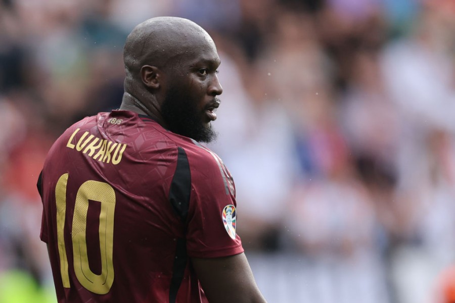 Romelu Lukaku in azione con la maglia del Belgio