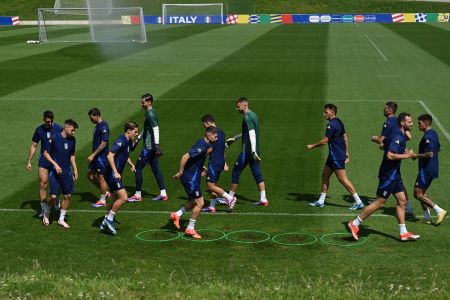 L'Italia durante la seduta di allenamento