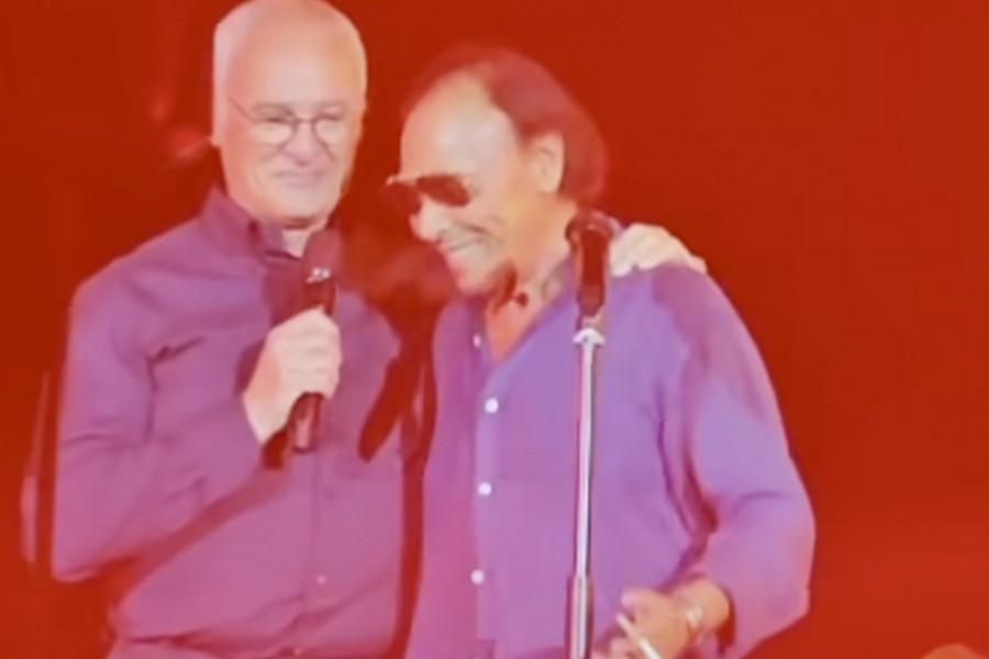 Claudio Ranieri e Antonello Venditti insieme sul palco