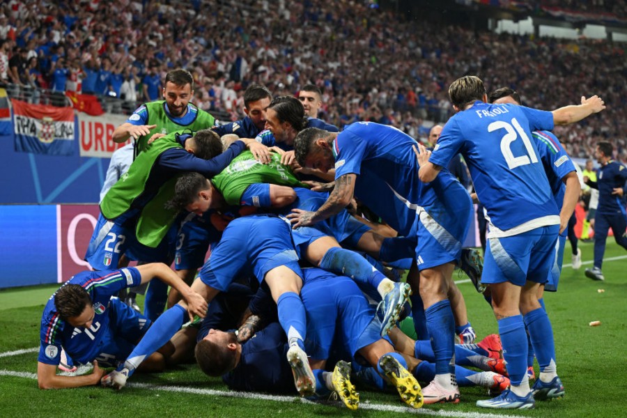 L'esultanza dell'Italia