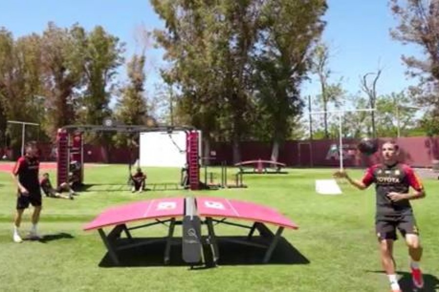 Il torneo di Teqball a Trigoria