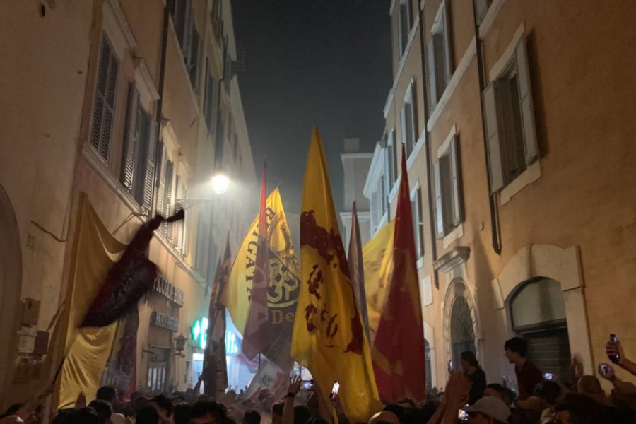 I festeggiamenti dei tifosi 