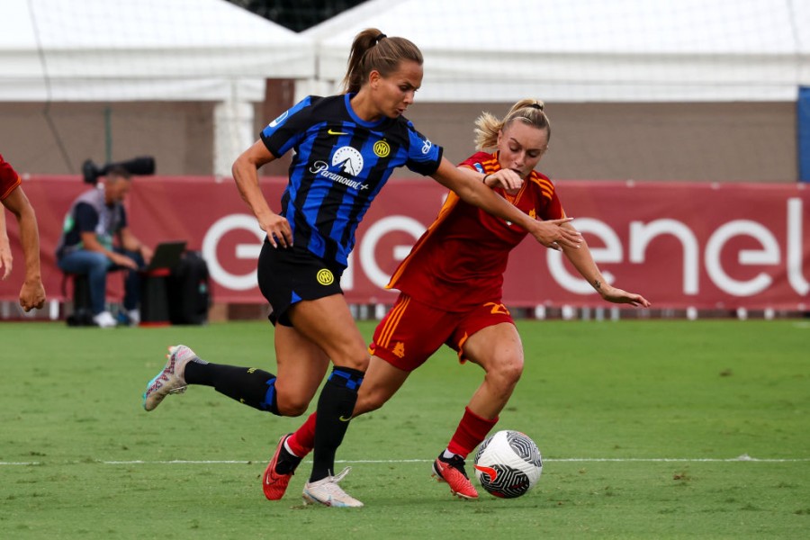 Thøgersen in campo contro la Roma