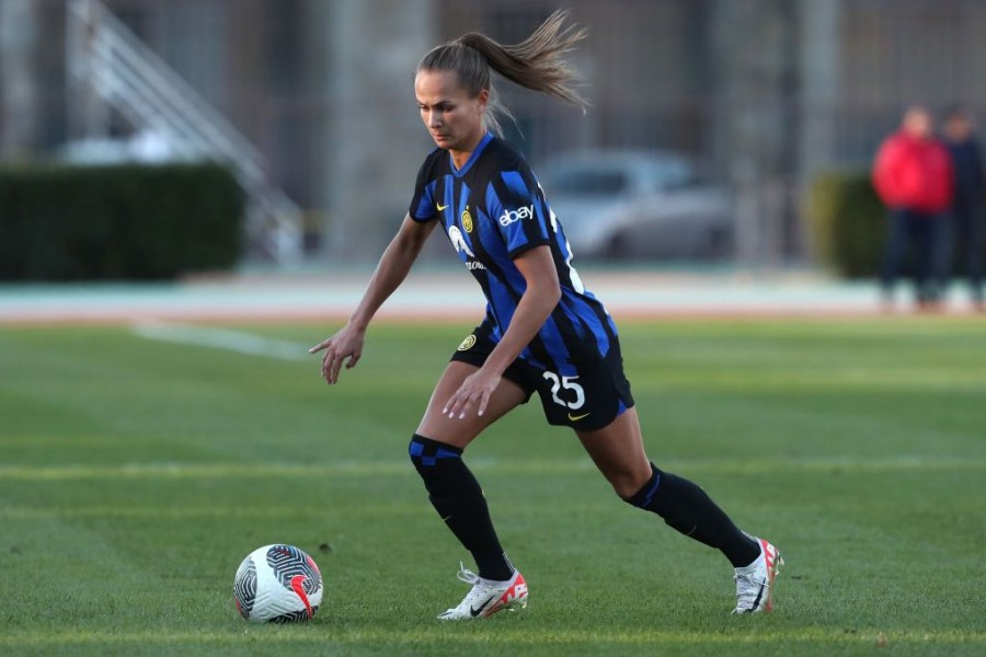 Thøgersen in campo con l'Inter