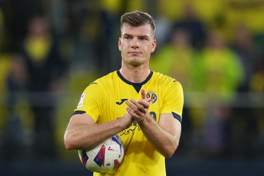 Sorloth durante una partita del Villarreal