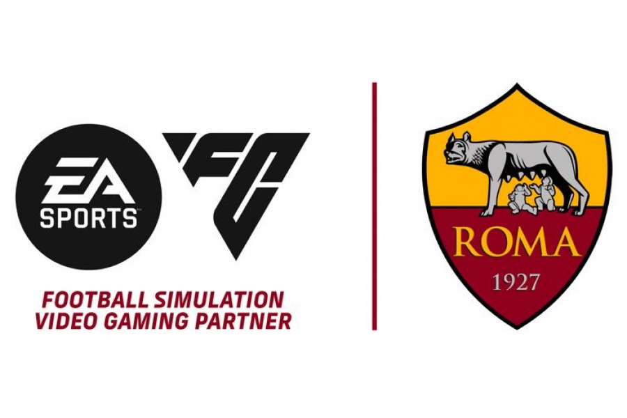 L'immagine della partnership tra Roma e EASPORTS