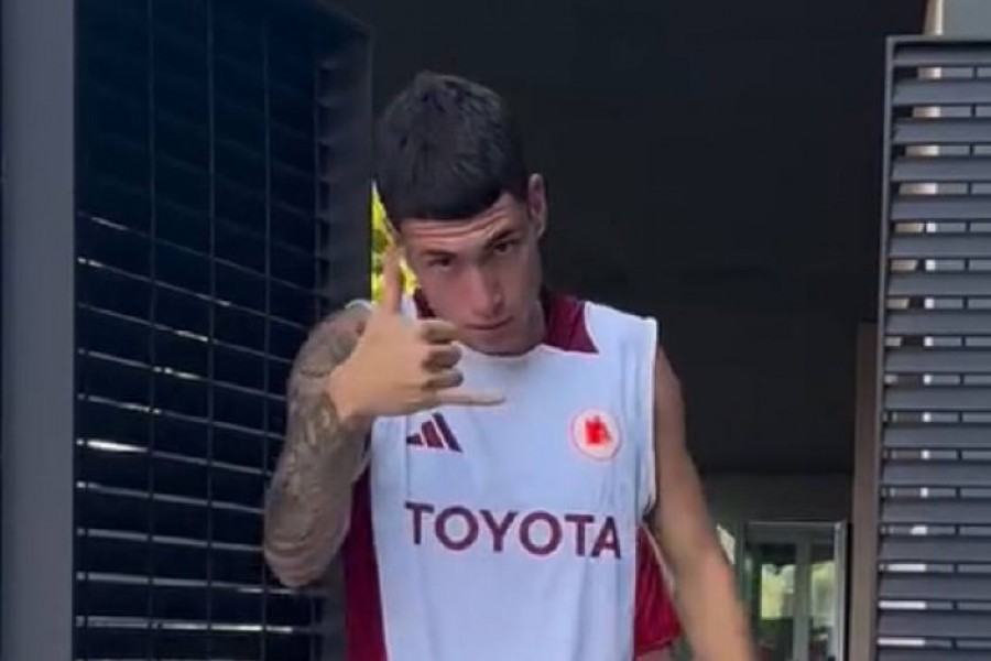 Soulé entra in campo per allenarsi