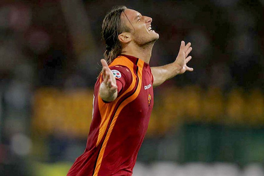 L'esultanza di Francesco Totti