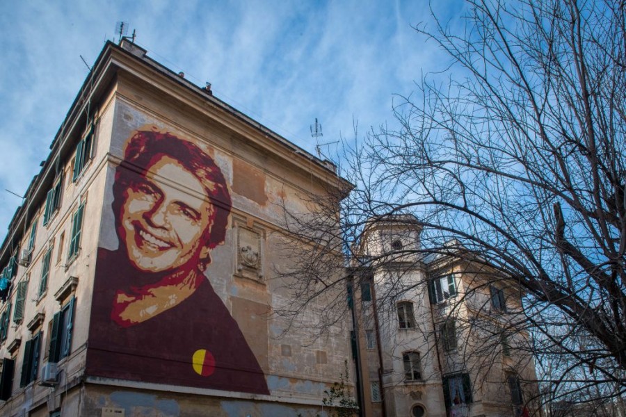 Il murale dedicato a Lando Fiorini a Roma