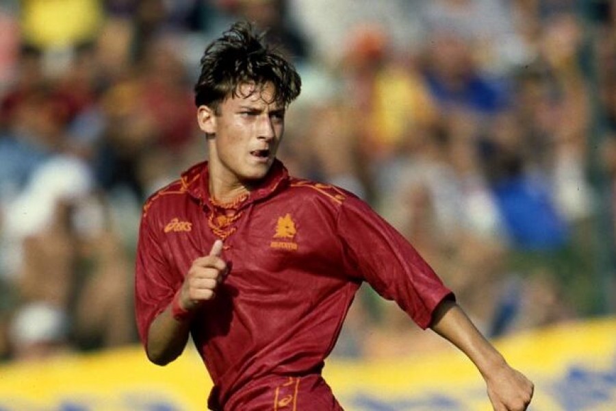 Un giovanissimo Francesco Totti