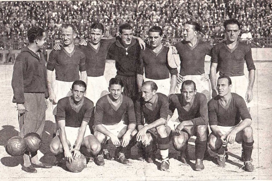 La formazione della Roma per il derby del 1° novembre 1933