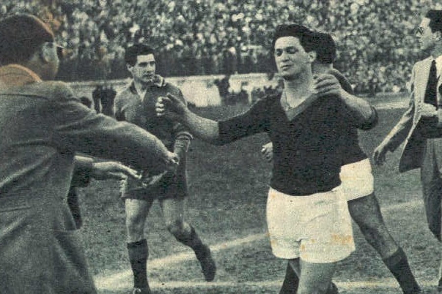 L'esultanza dei giallorossi a fine gara