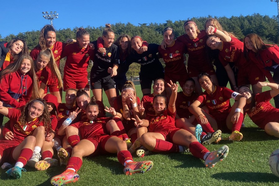 La Roma Primavera Femminile dopo la vittoria sul Verona