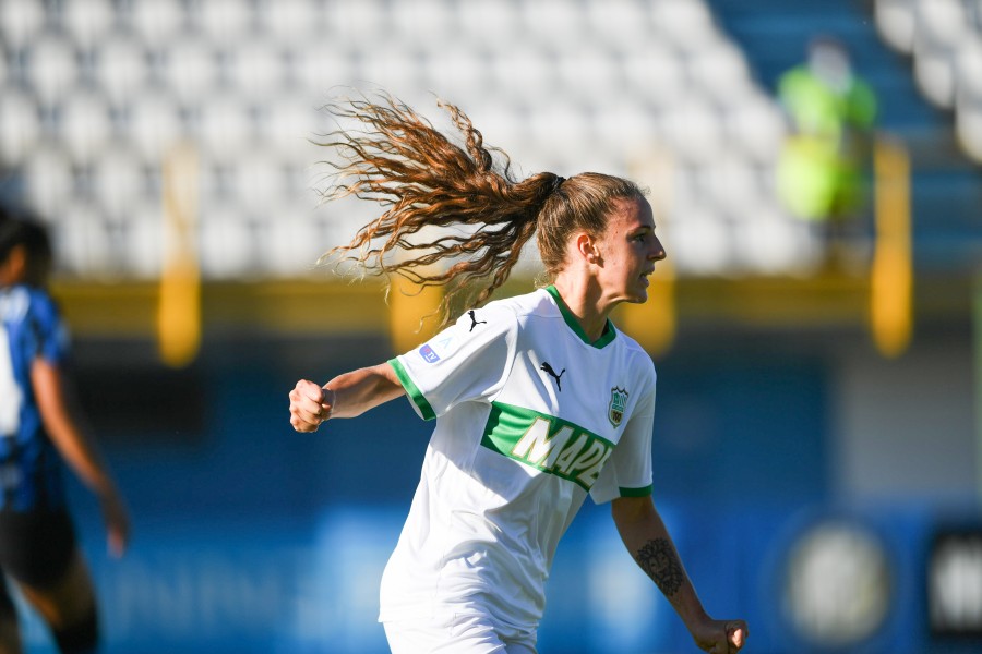 Martina Tomaselli durante una partita con il Sassuolo