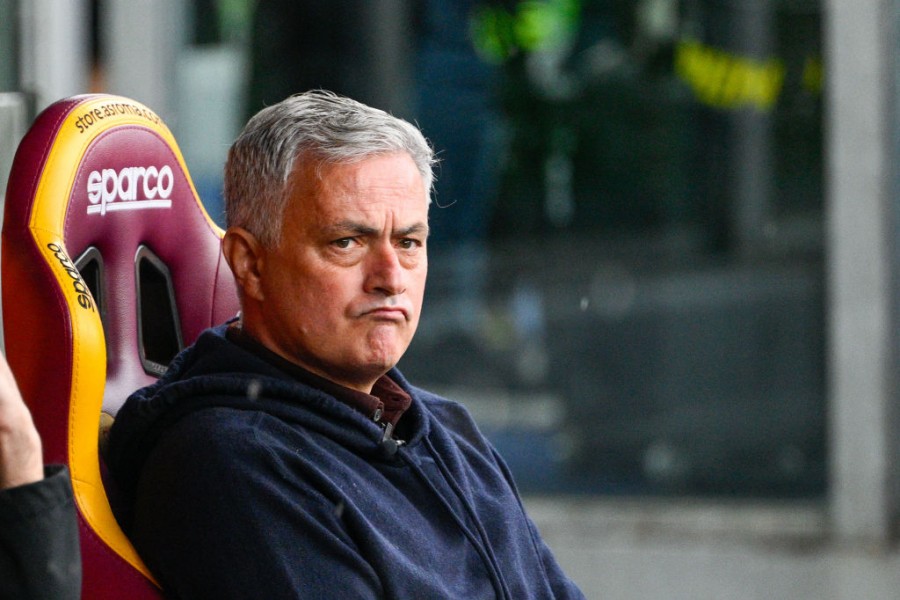 José Mourinho durante una sfida all'Olimpico 