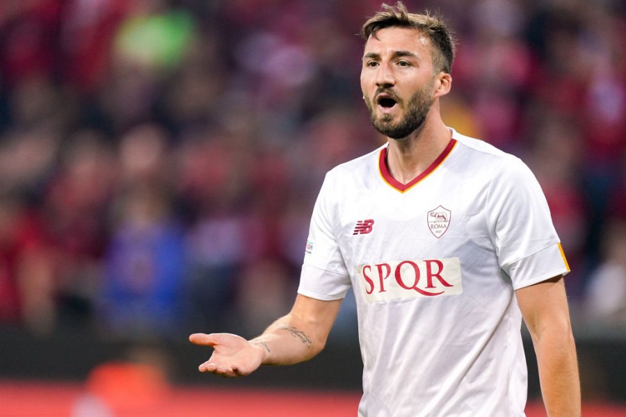 Bryan Cristante in campo contro il Bayer