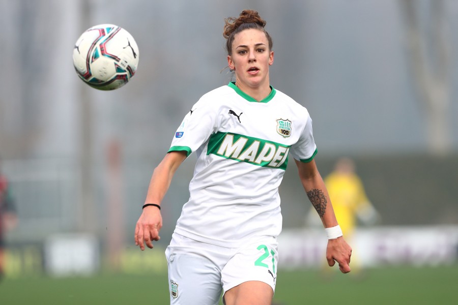 Martina Tomaselli durante una partita con il Sassuolo