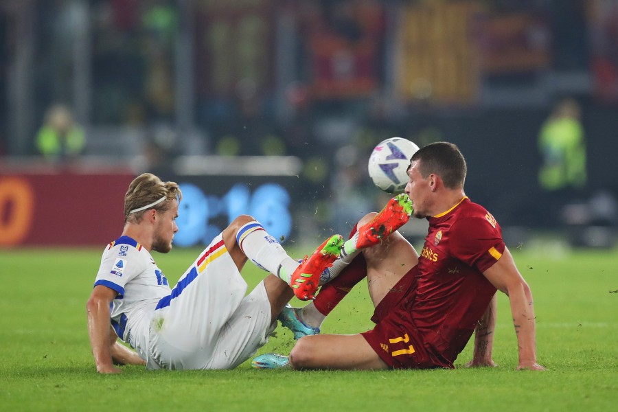 Lo scontro tra Hjulmand e Belotti nel match d'andata