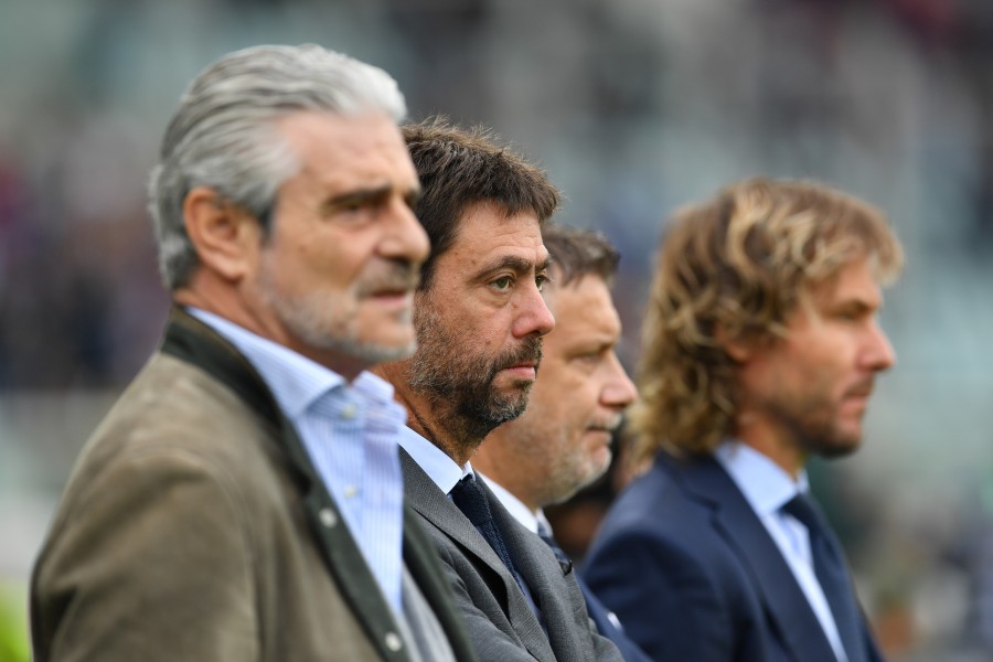 Andrea Agnelli durante una partita della Juventus