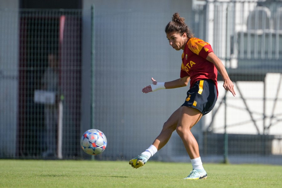 Elisa Bartoli durante una seduta di allenamento