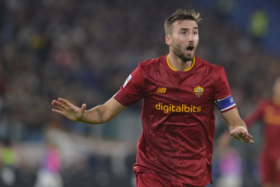 Cristante in azione con la maglia della Roma