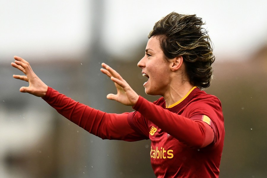 Valentina Giacinti durante una partita della Roma