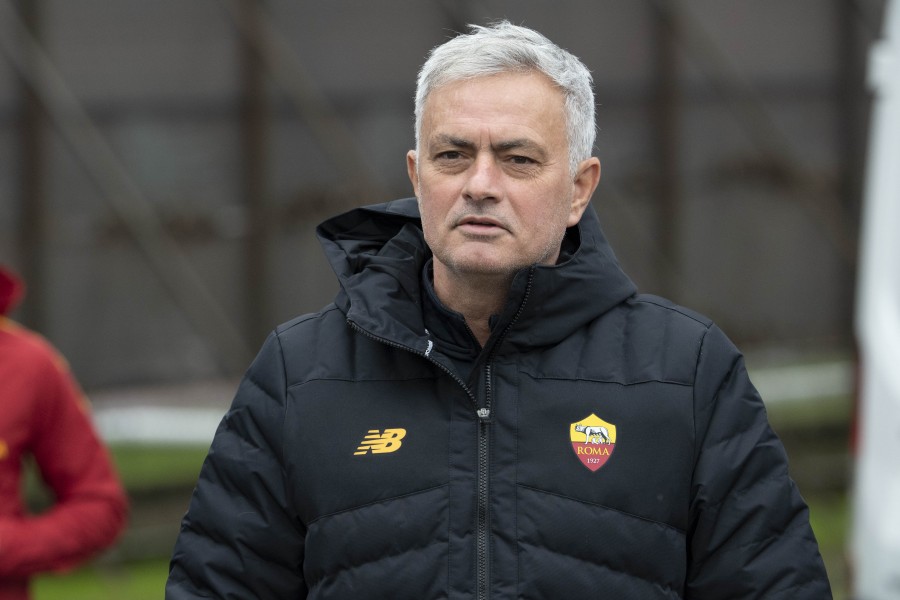 José Mourinho durante una partita della Roma