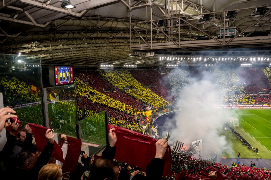 Tifosi della Roma allo Stadio Olimpico