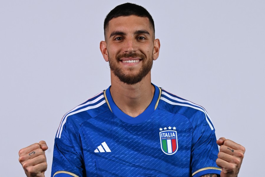 Lorenzo Pellegrini durante una conferenza stampa