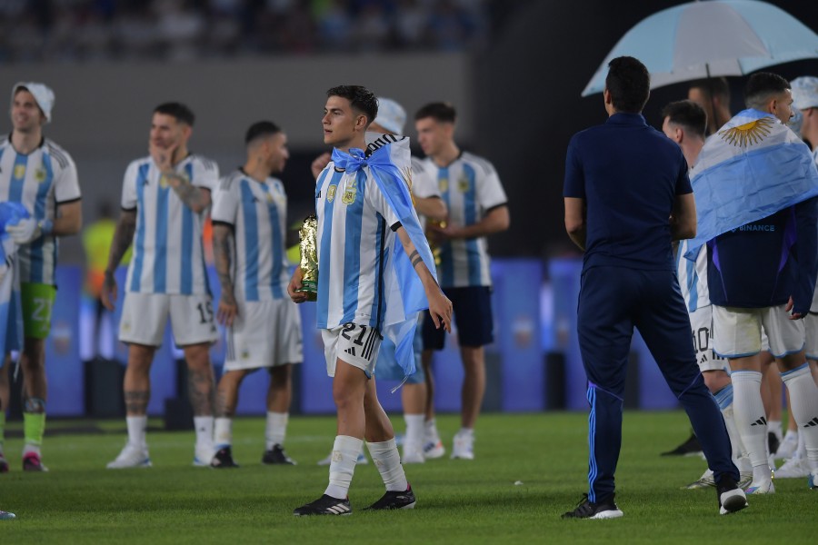 Dybala con la maglia dell'Argentina