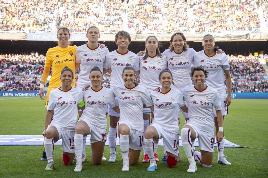 L'11 titolare della Roma Femminile contro il Barcellona al Camp Nou
