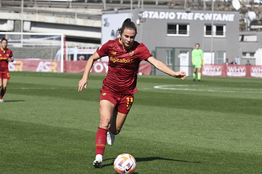 Emilie Haavi durante Roma-Milan