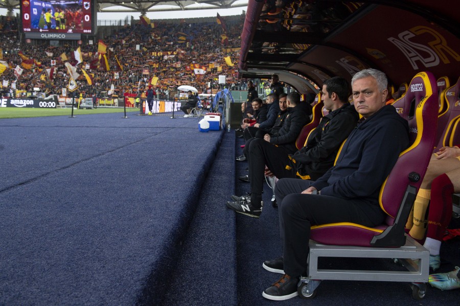 José Mourinho durante Roma-Sampdoria