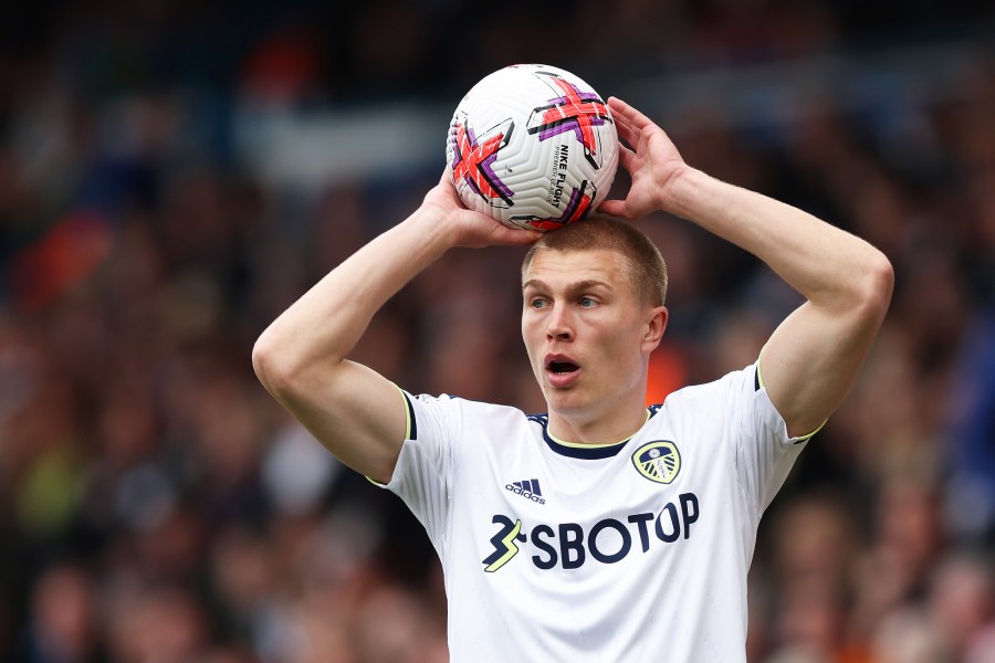 Kristensen durante una partita del Leeds United