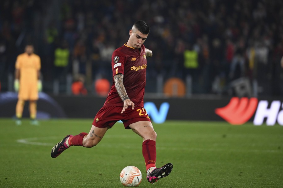 Gianluca Mancini in Roma-Feyenoord