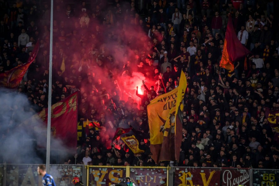 I tifosi giallorossi in trasferta a Bergamo per Atalanta-Roma